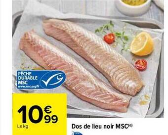 Carrefour Dos de lieu noir msc offre