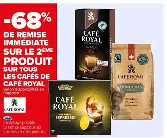 Carrefour Cafés de café royal offre
