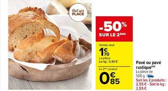 Carrefour Pavé ou pavé rustique offre