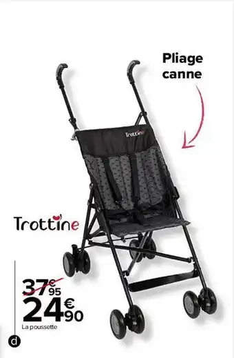 Carrefour Poussette trottine offre
