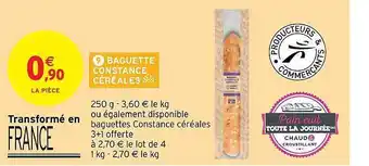 Intermarché Hyper Baguette constance céréales offre
