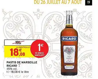 Intermarché Hyper Pastis de marseille ricard offre