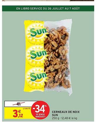 Intermarché Hyper Cerneaux de noix sun offre