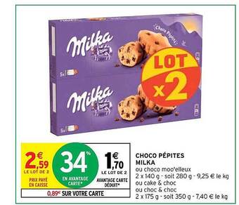 Intermarché Hyper Choco pépites milka offre