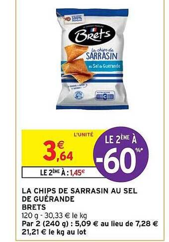Intermarché Hyper La chips de sarrasin au sel de guérande brets offre