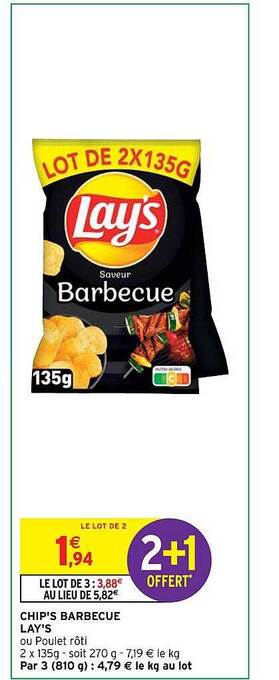 Intermarché Hyper Chips barbecue lay's offre