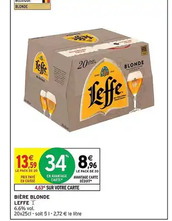 Intermarché Hyper Bière blonde leffe offre
