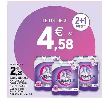 Intermarché Hyper Eau minérale naturelle courmayeur offre