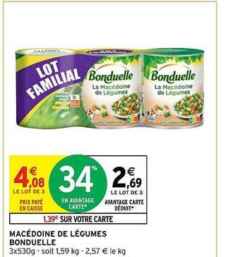 Intermarché Hyper Macédoine de légumes bonduelle offre