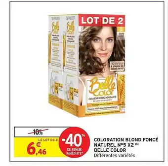 Intermarché Hyper Coloration blond foncé naturel n°5 x 2 belle color offre