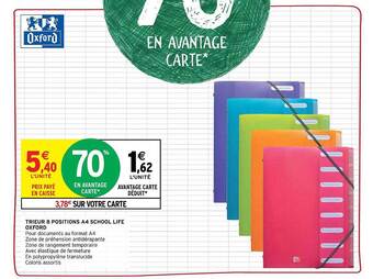 Intermarché Hyper Trieur 8 positions a4 school life oxford offre