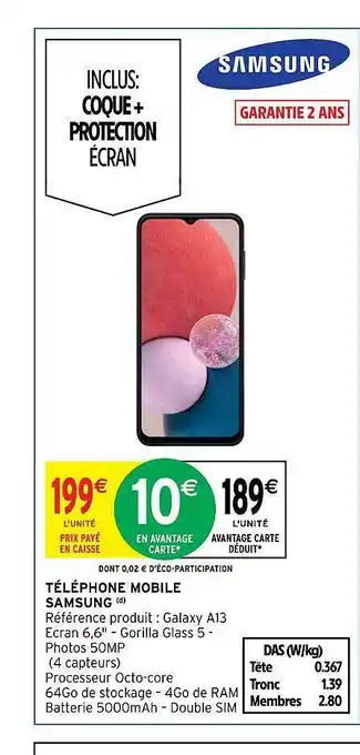 Intermarché Hyper Téléphone mobile samsung offre