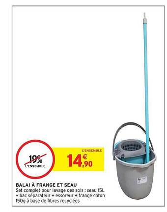 Intermarché Hyper Balai à frange et seau offre