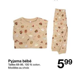 Zeeman Pyjama bébé offre
