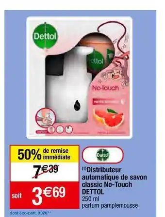 Migros Distributeur automatique de savon classic no-touch dettol offre
