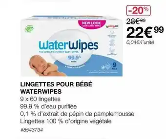 Lingettes pour bébé waterwipes