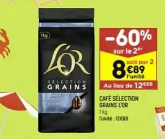 Leader Price Café sélection grains l'or offre