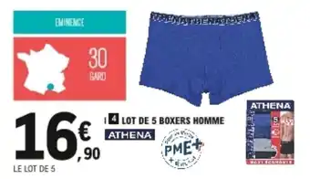 E.Leclerc Lot de 5 boxers homme offre