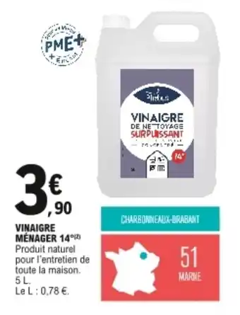 E.Leclerc Vinaigre ménager 14 offre