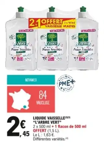 E.Leclerc "L'ARBRE VERT" liquide vaisselle offre