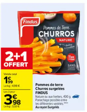 Carrefour Pommes De Terre Churros Surgelées Findus offre