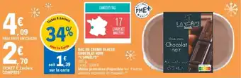 E.Leclerc "L'ANGÉLYS" bac de crème glacée chocolat noir offre