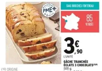 E.Leclerc Gâche tranchée éclats 3 chocolats offre