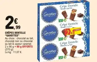 E.Leclerc "GAVOTTES" crêpes dentelle offre