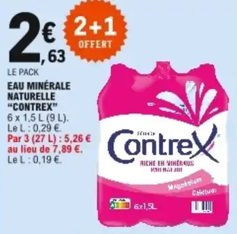 E.Leclerc "CONTREX" eau minérale naturelle offre