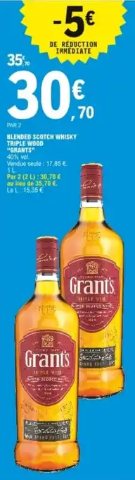 "GRANTS" blended scotch whisky triple wood