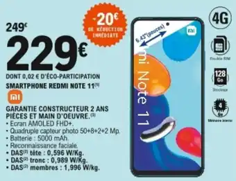 E.Leclerc SMARTPHONE redmi note 11 offre