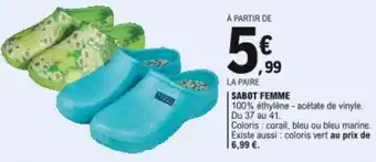 E.Leclerc Sabot femme offre