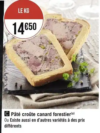 Géant Casino Pâté croûte canard forestier offre