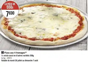 Géant Casino Pizza aux 4 fromages offre