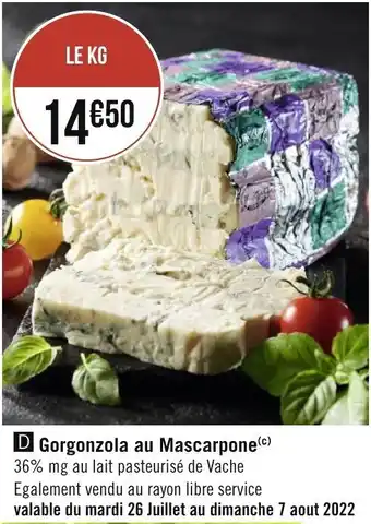 Géant Casino Gorgonzola au mascarpone offre