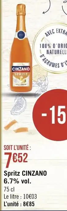 Spritz CINZANO 6.7% Vol.
