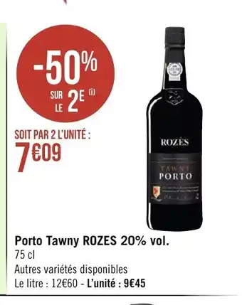 Géant Casino Porto tawny rozes 20% vol. offre