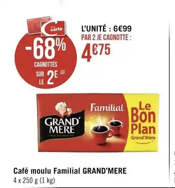 Géant Casino Café moulu familial grand'mere offre