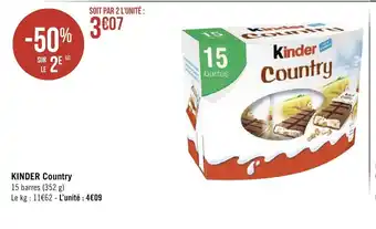 Géant Casino Kinder country offre