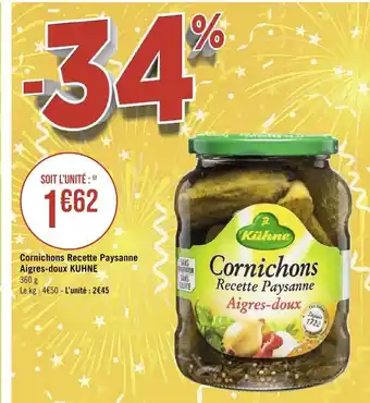 Cornichons Recette paysanne Aigres-Doux KUHNE