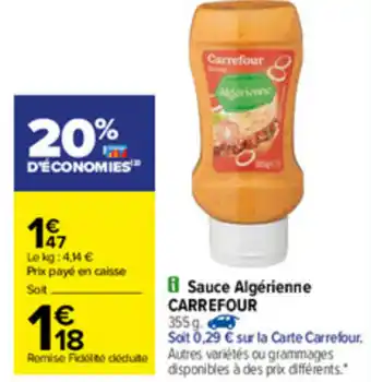 Carrefour Sauce Algérienne CARREFOUR offre