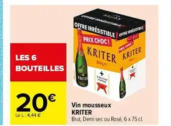 Carrefour Vin mousseux kriter offre