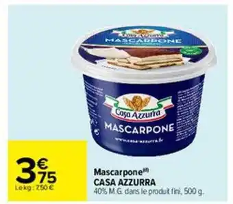 Carrefour Mascarpone casa azzurra offre