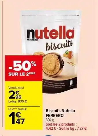 Carrefour Market Biscuits nutella ferrero offre