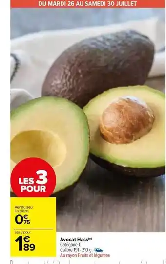 Carrefour Market Avocat hass offre