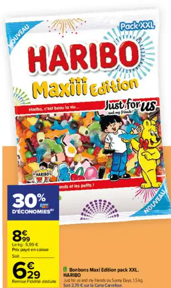 Carrefour Bonbons Maxi Edition Pack XXL. HARIBO offre