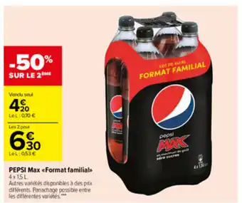 Carrefour PEPSI Max Format Familial offre