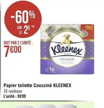 Géant Casino Kleenex Papier Toilette Coussiné offre