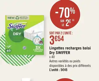 Géant Casino Swiffer Lingettes Recharges Balai Dry offre