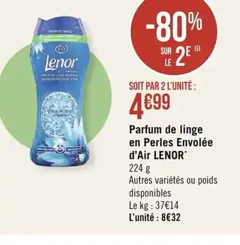 Géant Casino Air Lenor Parfum de Linge En Perles Envolée offre